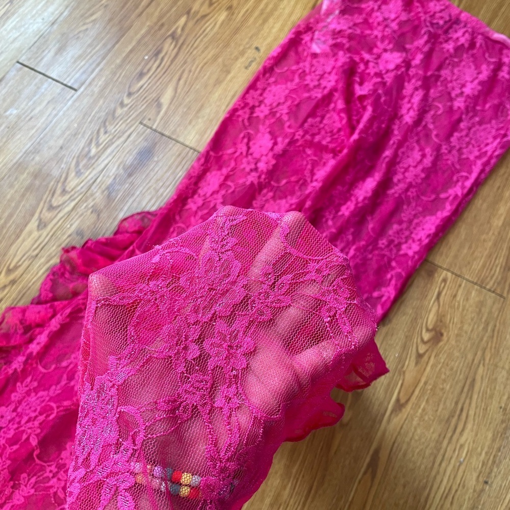 Pink Lace Ruffle Pants - Picture 9 of 9